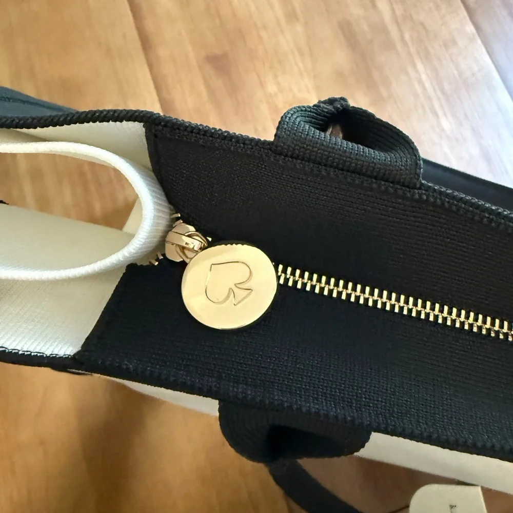 NWT Colorblock Knit Tote Bag - kate spade new york x Target White/Black - Picture 6 of 15